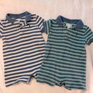 Ralph Lauren Striped Cotton Mesh Polo Shortall Bundle
